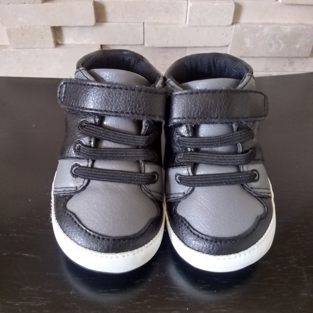 Black High Top Crib Shoe